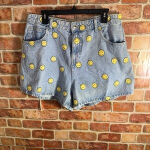 Primark Smiley World Denim Shorts sz L